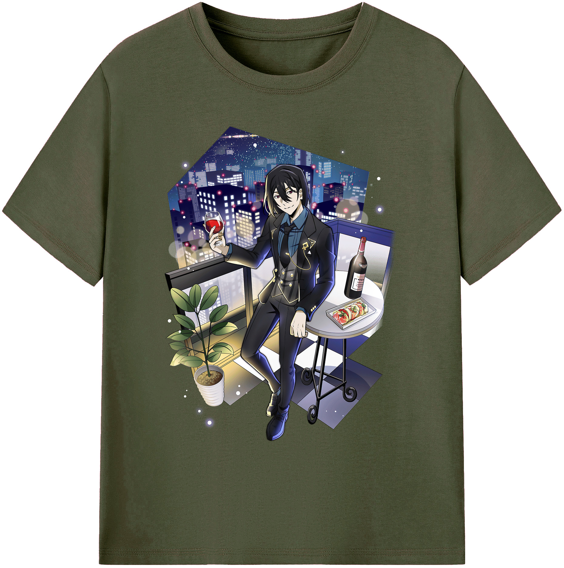 （画像用） 文豪ストレイドッグス Bungo Stray Dogs 綿100％ メンズ半袖Tシャツ｜肌触りやわらか＆通気性